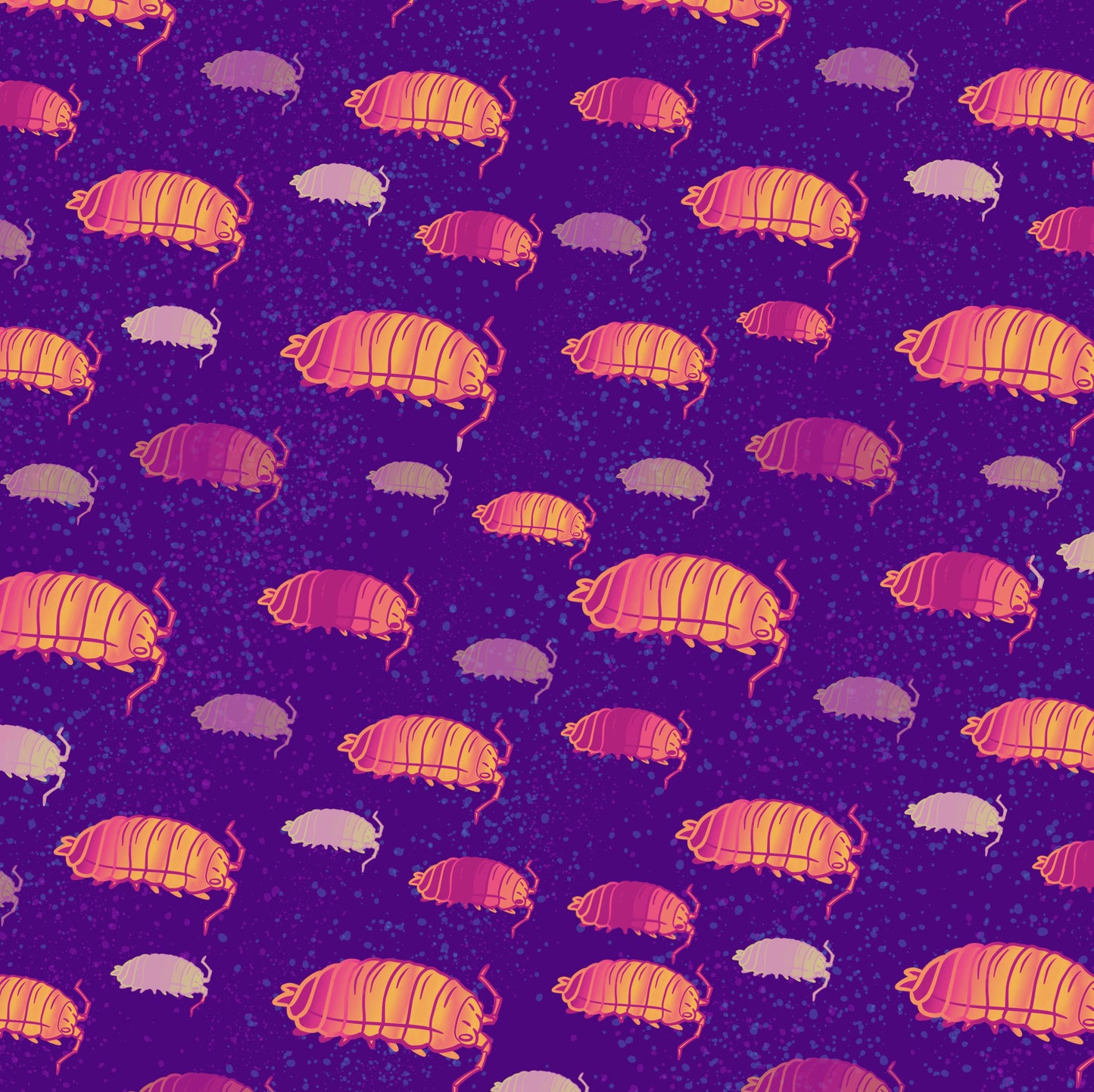 Isopod Party Button-Up Shirt - Purple Sunset