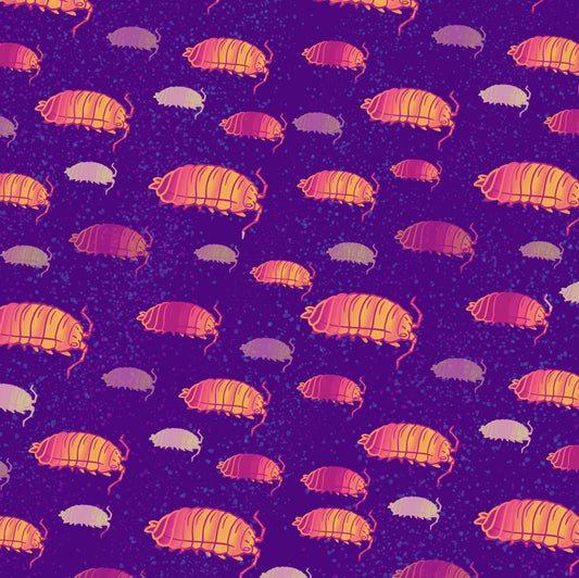Isopod Party Button-Up Shirt - Purple Sunset