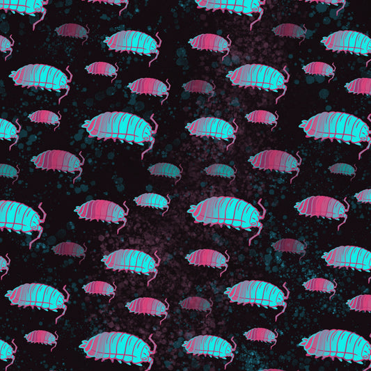 Isopod Party Button-Up Shirt - Teal/Pink